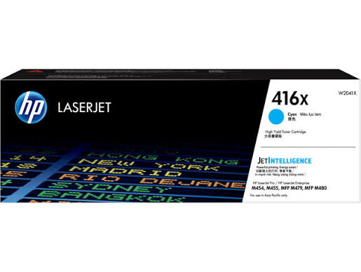 HP 416X Cyan Toner W2041X | Yüksek Kapasiteli Orijinal Camgöbeği Toner