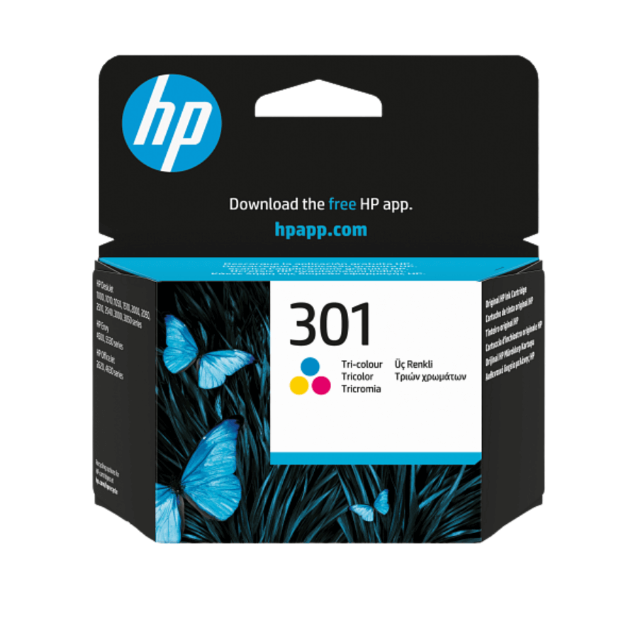 HP 301 N9J72AE Siyah+Renkli Orjinal Kartuş Seti