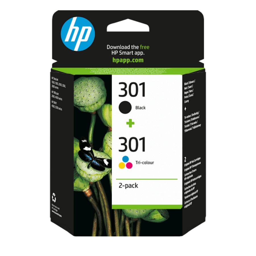 HP 301 N9J72AE Siyah+Renkli Orjinal Kartuş Seti