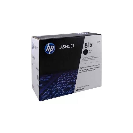 HP 81X CF281X Siyah Toner | Yüksek Kapasiteli Orijinal Lazer Toner | M604 M605 M606 M630 Uyumlu | 25.000 Sayfa
