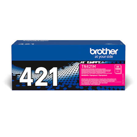 Brother TN-421M Magenta Pembe Toner | Standart Kapasiteli Orijinal Renkli Toner | HL-L8260CDW L8360CDW MFC-L8690CDW Uyumlu | 1.800 Sayfa