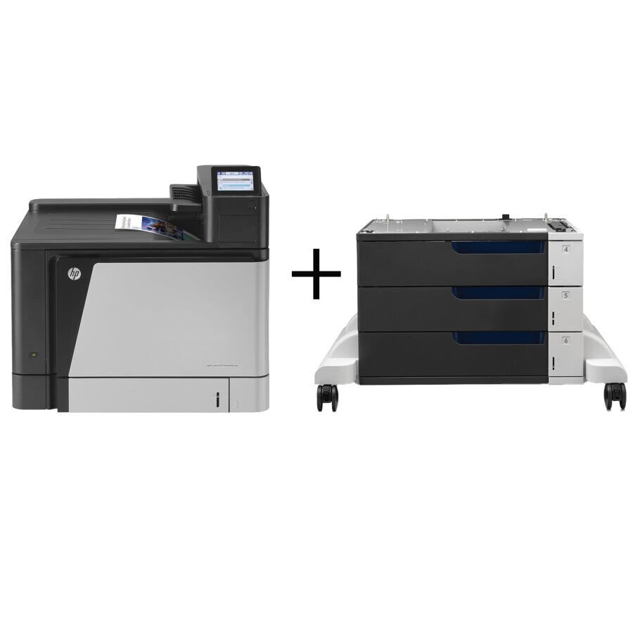 HP Color LaserJet Enterprise M855dn (A2W77A) A3 Renkli Lazer Yazıcı | HP C1N63A Kaset Dahil, Kurumsal Yüksek Kapasiteli Ofis Yazıcısı (SET)