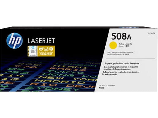 HP 508A Sarı Toner | CF362A Orijinal Yellow Toner Kartuşu | M552 M553 M577 Uyumlu | 5.000 Sayfa Baskı Kapasitesi