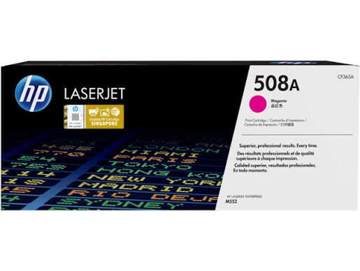HP 508A Kırmızı Toner | CF363A Magenta Orijinal Toner Kartuşu | M552 M553 M577 Uyumlu | 5.000 Sayfa Baskı Kapasitesi