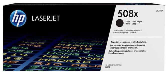 HP 508X Siyah Toner | CF360X High Yield Orijinal Black Toner Kartuşu | M552 M553 M577 Uyumlu | 12.500 Sayfa