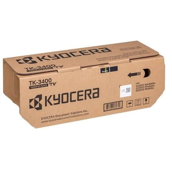 Kyocera TK-3400 Siyah Toner | Orijinal Black Toner Kartuşu | ECOSYS PA4500x MA4500x MA4500fx Uyumlu | 12.500 Sayfa