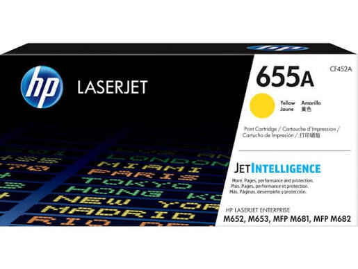 HP 655A Sarı Toner | CF452A Yellow Orijinal Toner Kartuşu | M652 M653 M681 M682 Uyumlu | 10.500 Sayfa Baskı Kapasitesi
