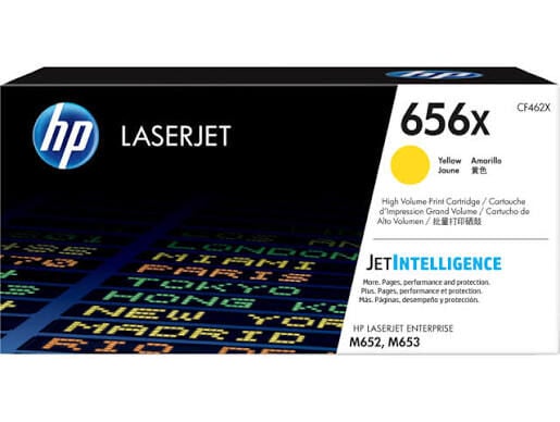 HP 656X Sarı Toner | CF462X High Yield Yellow Orijinal Toner Kartuşu | M652 M653 Uyumlu | 22.000 Sayfa Baskı Kapasitesi