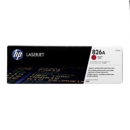 HP 826A Kırmızı Toner | CF313A Magenta Orijinal Toner Kartuşu | M855 Uyumlu | 31.500 Sayfa Baskı Kapasitesi