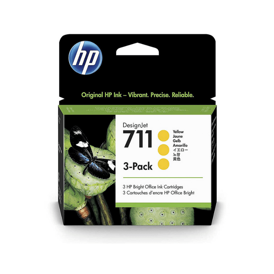 HP 711 CZ136A Sarı Orjinal Kartuş 3lü Paket