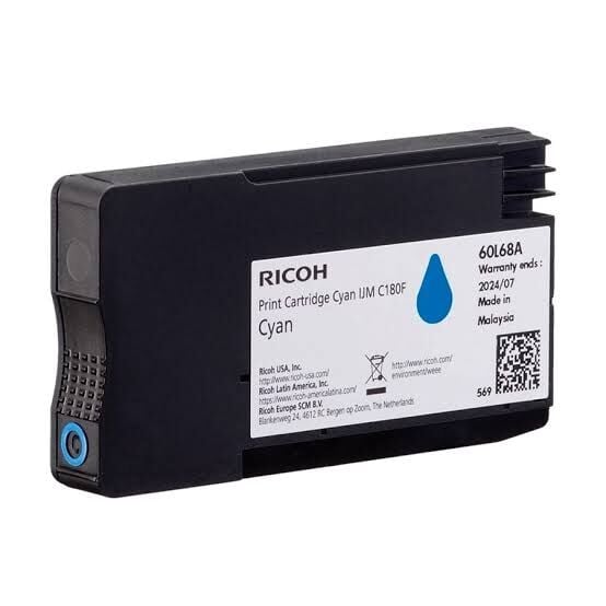 Ricoh IJM C180F Cyan Orijinal Mürekkep Kartuşu | 408514 | 1.600 Sayfa | Ricoh IJM C180F Renkli Yazıcı Uyumlu