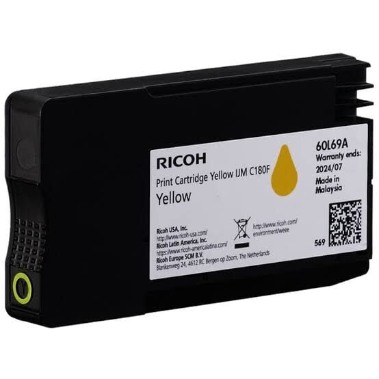 Ricoh IJM C180F Yellow Orijinal Sarı Mürekkep Kartuşu | 408516 | 1.600 Sayfa | Ricoh IJM C180F Uyumlu
