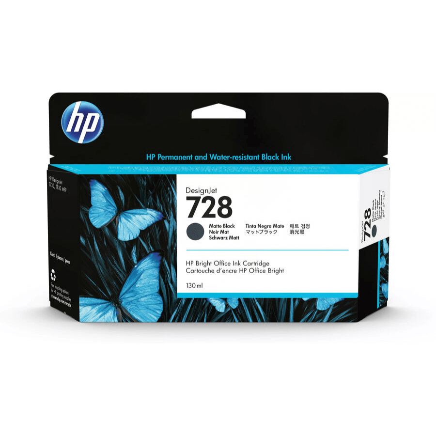 HP 728 3WX25A Mat Siyah Orjinal Kartuş
