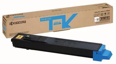 Kyocera TK-8115C Cyan Orijinal Toner | 6.000 Sayfa | ECOSYS M8124cidn M8130cidn Uyumlu Mavi Toner