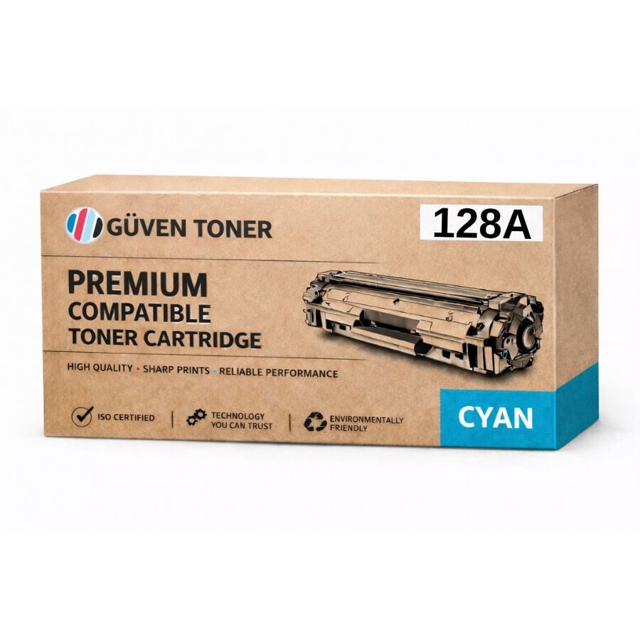 HP 128A CE321A Mavi Muadil Toner