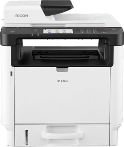 Ricoh SP330SFN Mono Lazer Çok Fonksiyonlu Yazıcı | Yazıcı + Fotokopi + Tarayıcı + Faks + Network | A4 Siyah-Beyaz