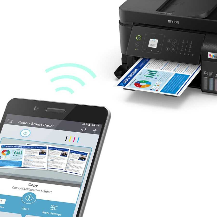 EPSON EcoTank L5590 - C11CK57404  Yazıcı+Tarayıcı+Fotokopi+Faks+ Wifi Mürekkep Tanklı Yazıcı