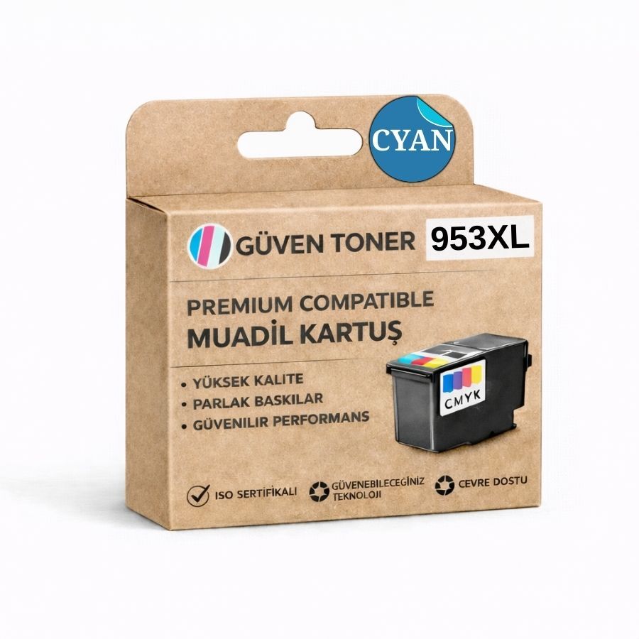 HP 953XL F6U16AE Mavi Muadil Kartuş Yüksek Kapasite