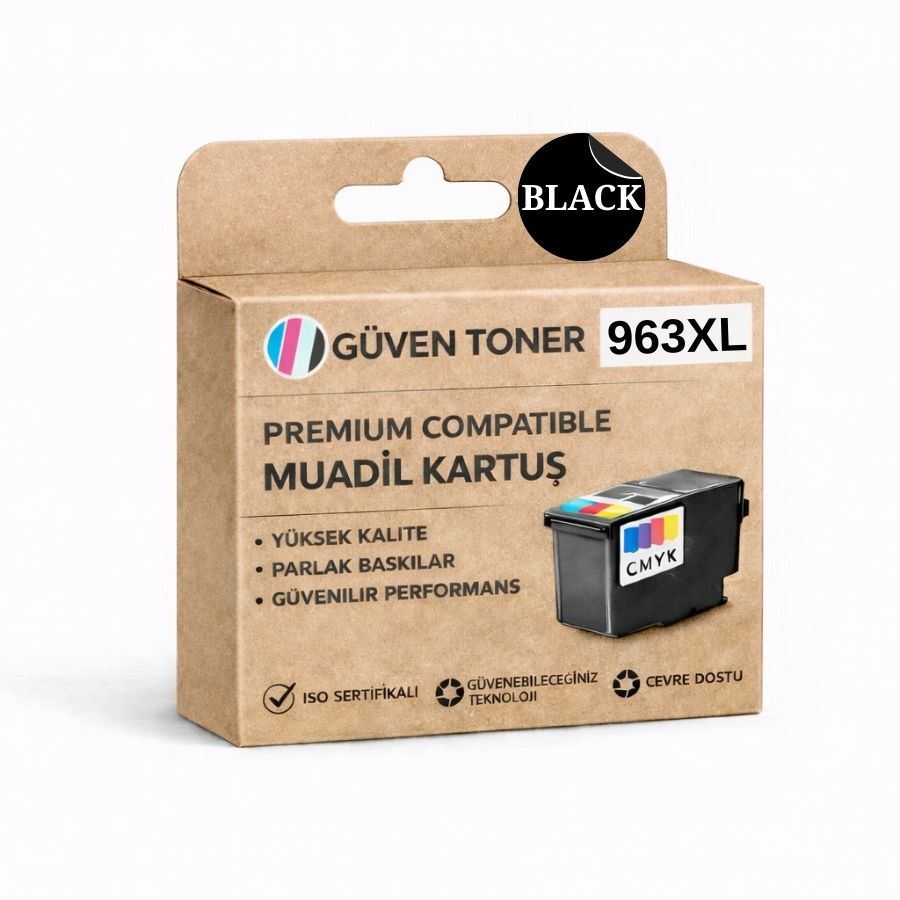 HP 963XL 3JA30AE Siyah Muadil Kartuş Yüksek Kapasite