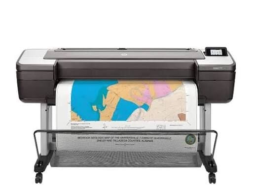 HP DesignJet T1700dr (1VD88A) 44 İnç PostScript Plotter Yazıcı | Çift Rulo | CAD & GIS Profesyonel Geniş Format Yazıcı