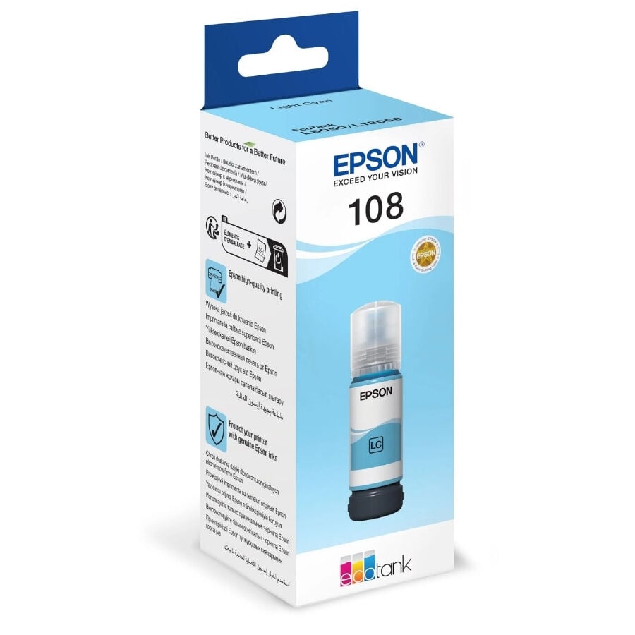 Epson 108 C13T09C54A Açık Mavi Orjinal Mürekkep