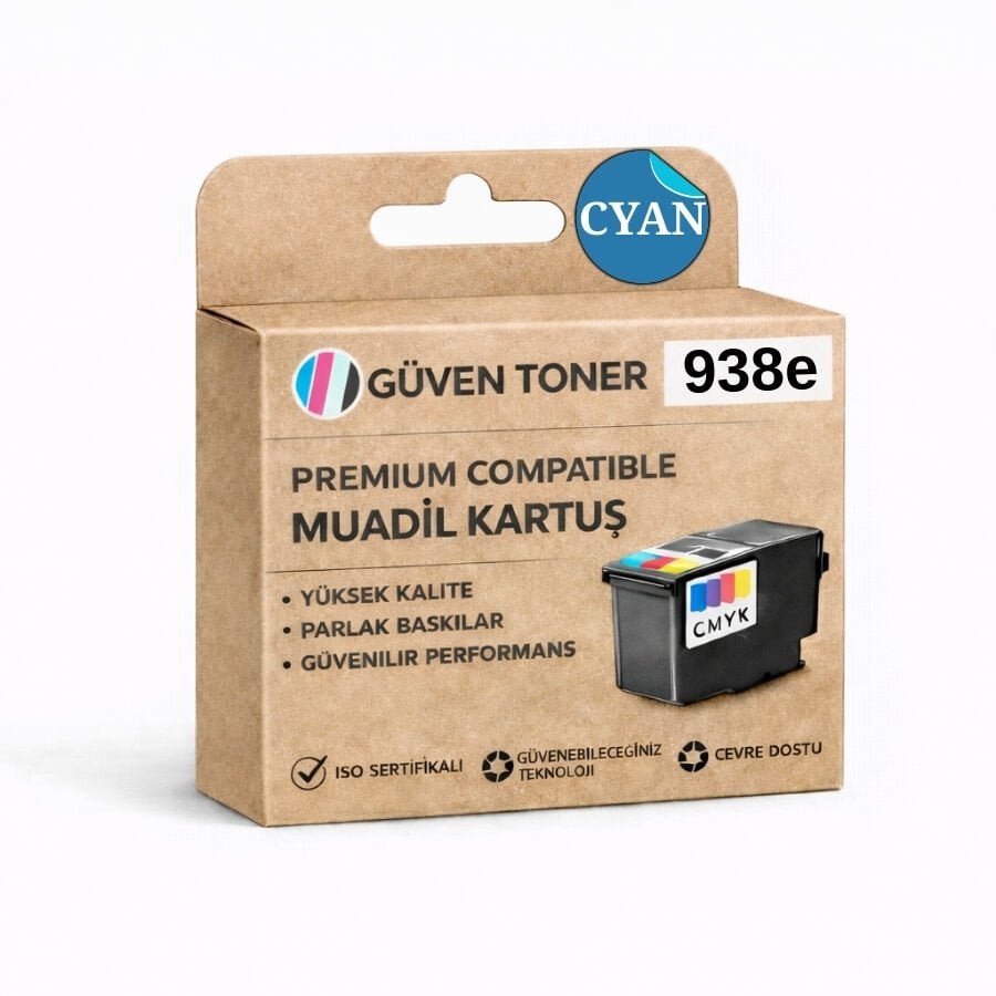 HP 938e 4S6X9PE Mavi Muadil Kartuş Yüksek Kapasite
