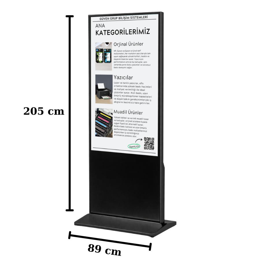 TOCHI-ETTM650 65'' İÇ MEKAN AYAKLI TOTEM