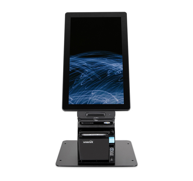 HANASIS K-220D 21.5'' Dokunmatik Kiosk | Akıllı Self Servis POS Terminali | Dahili Yazıcılı Kiosk Sistemi