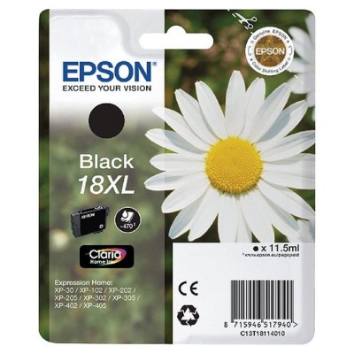 Epson C13T18114020 (18XL) Siyah Orjinal Kartuş - XP-202 (T6406) hemen satın al!
