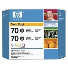 HP CB340A (70) Foto Siyah Orjinal Kartuş 2li Paket - Designjet Z2100