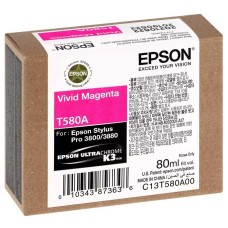Epson C13T580A00 (T580A) Kırmızı (Vivid Magenta) Orjinal Kartuş - Stylus Pro 3800