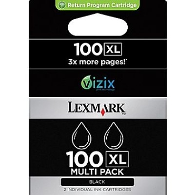 Lexmark 14N0848E (100XL) Siyah Orjinal Kartuş Yüksek Kapasite 2li Paket - S305 (T1768) hemen satın al!