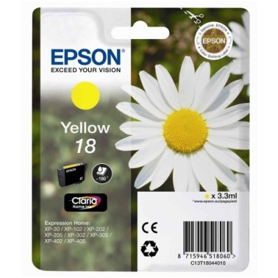 Epson C13T18044020 (18) Sarı Orjinal Kartuş - XP-202 (T2018) hemen satın al!