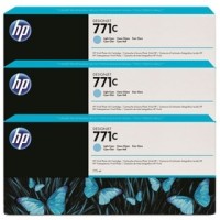 HP B6Y36A (771C) Açık Mavi 3lü Plotter Kartuşu - DesignJet Z6200
