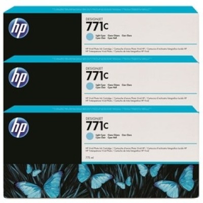 HP B6Y36A (771C) Açık Mavi 3lü Plotter Kartuşu - DesignJet Z6200 (T2230) hemen satın al!