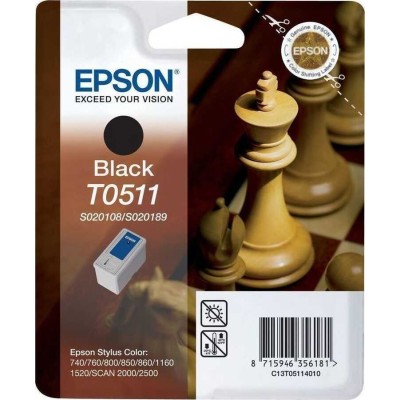 Epson C13T051140 (T0511) Siyah Orjinal Kartuş - Stylus 740 / 760 (T2240) hemen satın al!
