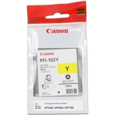 Canon PFI-102Y (0898B001) Sarı Orjinal Kartuş - IPF500 / IPF600  (T2269) hemen satın al!