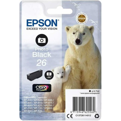 Epson C13T261140 (26) Foto Siyah Orjinal Kartuş - XP-600 (T2467) hemen satın al!