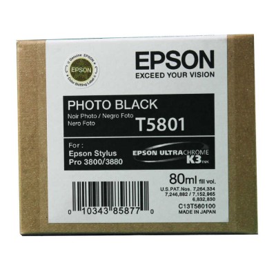 Epson C13T580100 (T5801) Foto Siyah Orjinal Kartuş - Stylus Pro 3800 (T14913) hemen satın al!