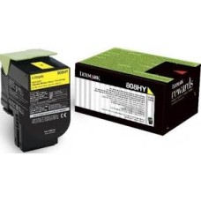 Lexmark 80C8HY0 (808HY) Sarı Orjinal Toner Yüksek Kapasite - CX410 / CX510