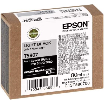 Epson C13T580700 (T5807) Açık Siyah Orjinal Kartuş - Stylus Pro 3800 (T14924) hemen satın al!