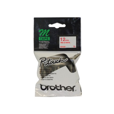 Brother M-K232 Beyaz Üzerine Kırmızı P-Touch Etiket 12mm - PT-55 / PT-60 / PT-80 (T6224) hemen satın al!