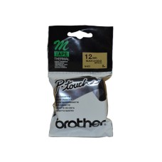 Brother M-831 Altın Üzerine Siyah P-Touch Etiket 12mm - PT-55 / PT-60 / PT-80