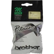 Brother M-821 Altın Üzerine Siyah P-Touch Etiket 9mm - PT-55 / PT-60 / PT-80