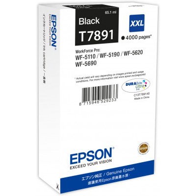 Epson C13T789140 (T7891) Siyah Orjinal Kartuş - WF-5110 / WF-5190 (T6754) hemen satın al!
