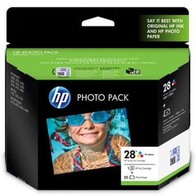 HP Q8893AA (28) Renkli Orjinal Kartuş + 25 Fotoğraf Kağıdı (T6935) hemen satın al!