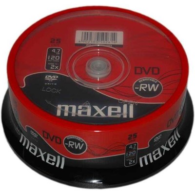 Maxell DVD-RW 4.7 GB 25li Paket Cakebox (275894) (T7010) hemen satın al!
