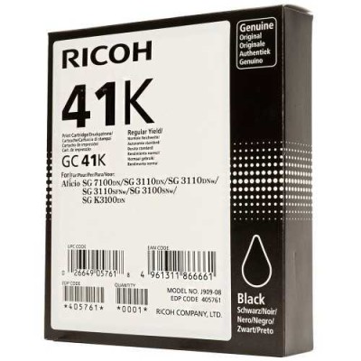 Ricoh GC41K 405765 Geljet Siyah Orjinal Kartuş - SG2100 / SG3110 / SG3100   (T7050) hemen satın al!