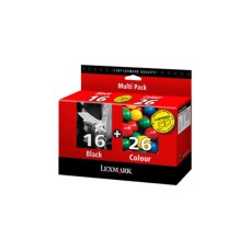 Lexmark 16+26 Siyah + Renkli Orjinal Kartuş 2li Paket - X74 / X1110