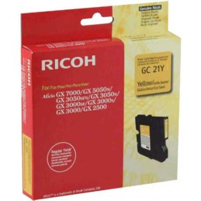 Ricoh GC21Y Sarı Orjinal Kartuş - GX2500, GX3050, GX3000, GX5050 (T7422) hemen satın al!